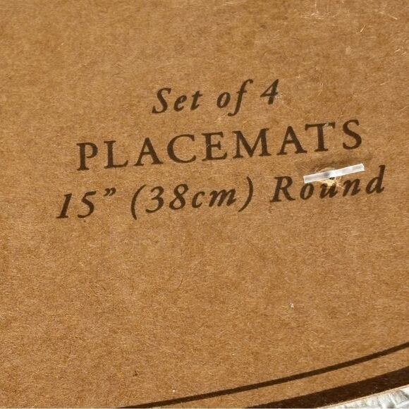 Set Of‎ 4 Well Dressed Home 15" Round Placemats Harvest Fall Halloween Gold Trim - Picture 4 of 4